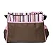 OULII Cute Monkey Print Multi-functional Large Capacity Baby Diaper Nappy Changing Pad Travel Mummy Handbag Tote Bag Shoulder Bag Crossbody Messenger Bag (Pink)