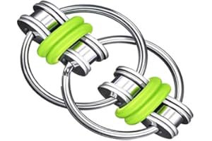 MCISKIN El juego de juguetes Fidge incluye seis cadenas de rodillos para ansiedad y cadena giratoria reductores de estrés para autismo estrés y ansiedad (verde-1 paquete)