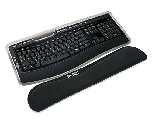 Premium Plattform Gummitastatur Pad Handgelenkauflage mit Memory Foam für Tastatur, Schwarz - 7