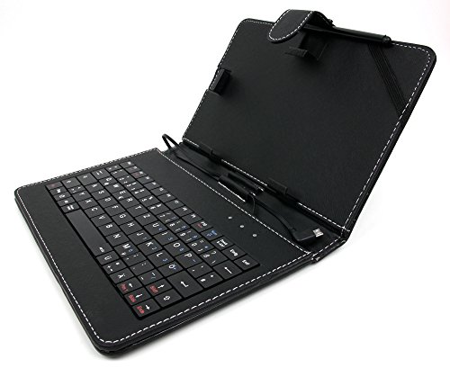 Für 8″ Medion LifeTab S7852 / S8311 Tablet: Schutzhülle in Schwarz mit deutscher QWERTZ-Tastatur (Micro-USB) - 3