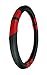 Interio Car Steering Wheel Cover For Mid Sized 15" Steering Wheel,Leatherite Steering Wheel Cover, Better Grip, Black (Black And Red) RS.399.00