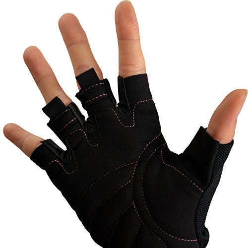 KORTELA® Fitnesshandschuh Fingerlose Trainings Bodybuilding Handschuhe für Frauen - 3