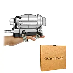 VIRTUAL WORLD Metal Handy Powerful Floating Action Body/Head Massager (40x30x10 cm, Silver)
