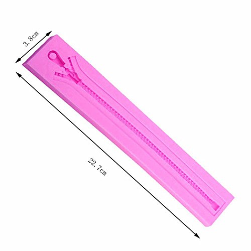 GOOTRADES 1 Stk 3D Reißverschluss Silikon Form, Kuchen Fondant Mold Dekor, Zufällige Farbe - 3