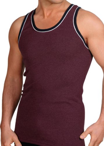 5 Stück MT® Feinripp Tanktop Melangefarben – Herren Unterhemd Achselhemd im 5-Farb-Pack - 3