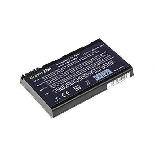 Green Cell® Standard Serie BATBL50L6 Akku für Acer Aspire 3100 3650 3690 5100 5101 5102 5103 5110 5200 5610 5630 5650 5680 Laptops (6 Zellen 4400mAh 11.1V Schwarz) - 4