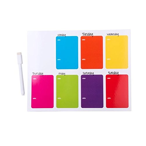 Memotafel Menütafel magnetische Tafel für Notizen, Kühlschrankmagnet – inkl. Stift und Mini-Löschschwamm - 3