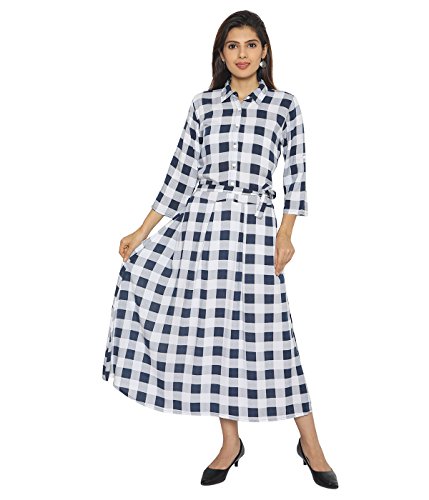 checked maxi dress