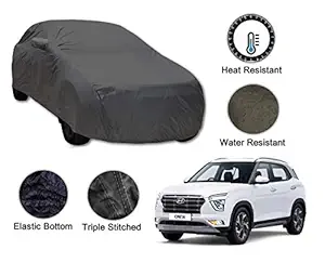 Auto Hub Premium Water Resistant Car Body Cover Compatible with Hyundai Creta/Creta 2020-2021 - Grey.