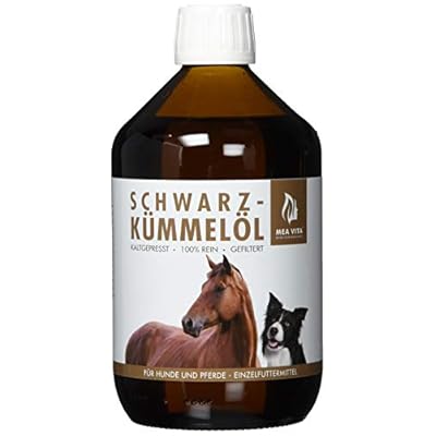 GreatVita Schwarzkümmelöl für Tiere, kaltgepresst & 100% rein, 500 ml natürliche Fellpflege