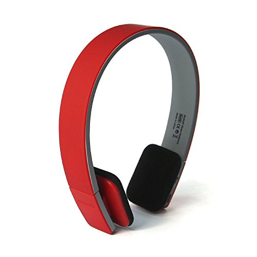 Dax-Hub BQ-618 Bluetooth Headphones Headset / Built in Microphone/ High Quality Sound/ Fit Sleek Design (Red)