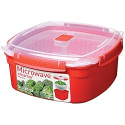 Sistema SI1103 Micro-Ondes à Vapeur Plastique Rouge 23,9 x 23,9 x 10,9 cm Grand