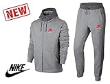 sportanzug herren lacoste  Nike - Nike Tuta Uomo Cotone Felpato Grigia - L, Grau
