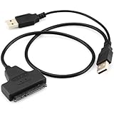AONS USB 2.0 to SATA Serial ATA 15+7 22P Adapter Kabel Fuer 2.5" HDD Laptop Hard Drive