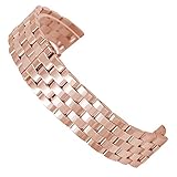 BONSTRAP Damen Uhrenarmband Edelstahl 18mm Roségold Armband Metall für 18mm Watch