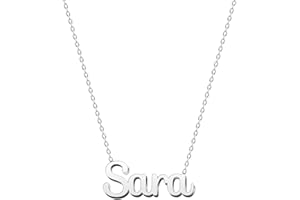 cotigo Collana con Nome in Acciaio Inossidabile - Ciondolo con Nome Personalizzato Collana in Argento o Dorate - Regali Personalizzati per Le Donne San Valentino amore