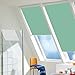 Produktbild Dekologi Sichtschutzrollo mit Haltekrallen für Velux für GIU, VIU M34 / in der Stofffarbe 040.76 grautürkis (lichtdurchlässig), Sonnenschutzsrollo, Maßanfertigung