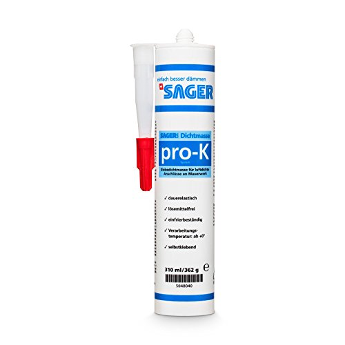 Sager – Dichtkleber Folienkleber Dichtmasse 310 ml für Anschluss von Dampfsperrfolien, Dampfbremsfolien, Dampfbremse, Dampfsperre an Mauerwerk, feste Bauteile - 2