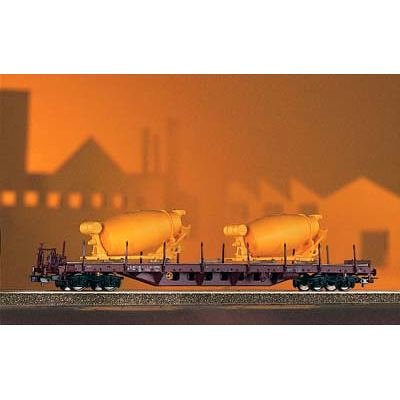 Preisvergleich Produktbild Piko 95501 - Flachwagen Rgs der FS beladen mit zwei Betonmischern