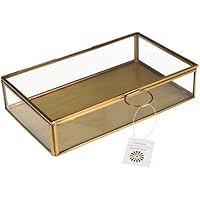 Glasbox Gold RIngkästchen Schmuckschatulle Hochzeit