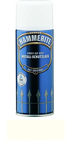 400 ml Hammerite Direkt auf Rost Metall-Schutzlack Spray Weiß, Glanz