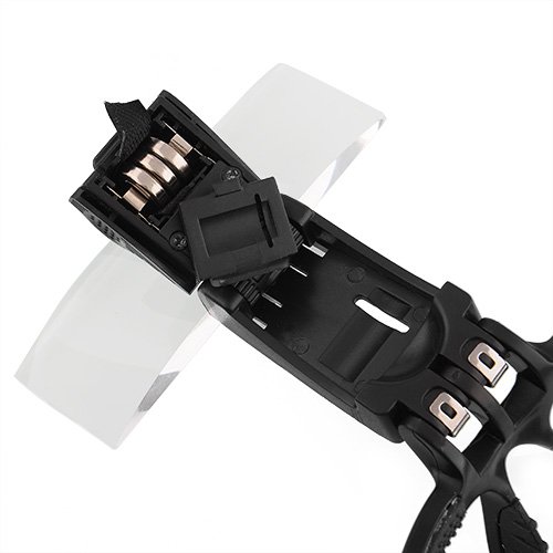 Amzdeal Lupenbrille Brillenlupe Lupe mit 2 LEDs 5 Linse Vergroesserung Reparatur Haltbar - 2