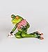 Produktbild Frosch beim Karten Skat Spiel Lurch Kröte Unke Gecko Deko Tier Figur Skulptur
