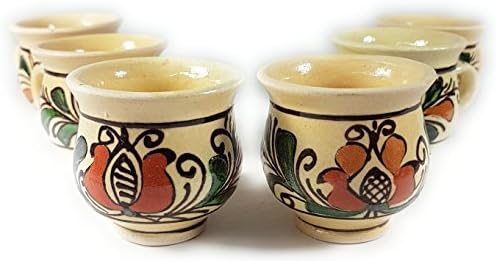 Handmade espresso cup byTheRusticPottery | Ceramic made,microwave resistant | Set of 6 | Great as gift. (MIxed colours)
