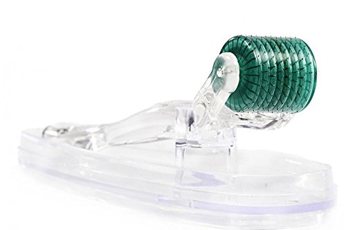 INMOZATA 1.5mm Professional Medical Stainless Steel Microneedle 192 Derma Needle Roller Treating Acne Scars, Skin, Hair Loss, Wrinkles, Blackheads, Lines, Sun Damaged, Ageing- Daily Care Product, Reducing Blemishes Scars Potholes Cellulite Stretchmarks Uplifting Whitening Regeneration. Home Use 1.5mm Green
