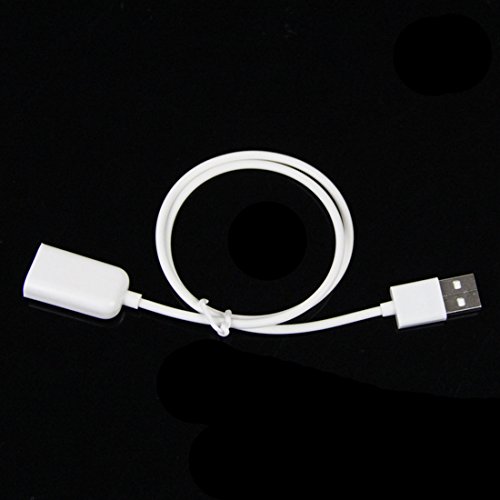 Weiße PVC Metall USB Stecker auf Buchse Verlängerung Adapter Kabel Schnur 1M für PC Laptop - 3