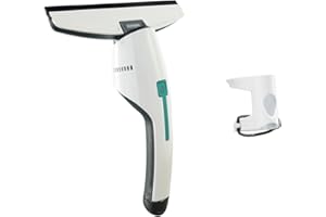 Leifheit Set Lavavetri elettrico Nemo, Tergivetro professionale 45 min con 1 carica, tira acqua da doccia, adattatore aggancio manico, estensibile
