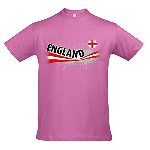 Fanshirt Herren ENGLAND Ländershirt EM / WM Trikot S-XXL , Orchid pink , L