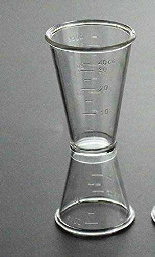 asentechuk® 3 Doppel Cocktail Unze Tasse Bier Wein Messbecher Becher Bar Supplies 20-40cc durchsichtig