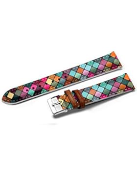 Uhrenarmband echtes Leder Glatt Dornschließe 14 mm iCreat