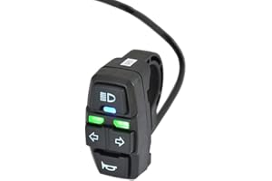 LKJYBG 48V Ebike Horn Light Switch, E-Bike Switch 3-in-1 Headlight, Turn Signals Light, Horn Switch Button for Mountain Bike E-Bike Electric Scooter 48V
