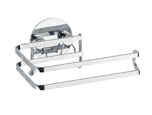 Wenko 21780100 Turbo-Loc Toilettenpapierhalter, Befestigen ohne bohren, Edelstahl rostfrei, 13,5 x 7 x 11 cm, glänzend - 2