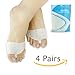 Produktbild Bunion korrektur Gel-Zehentrenner r für Hammer Toe mit Vorfußpolster Pad, Silikon Zehenspreitzer Hallux Valgus für Männer und Frauen, Easy Wear in Schuhen, Familienpackung (4 Paar)