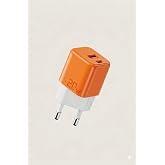 PDAteknoloji Azeada Seals Serisi 20W USB + Type-C Hızlı Şarj Adapt&ouml;r&uuml; Turuncu-Beyaz AZ-A11(20w &Ccedil;ift Giriş, Şarj Başlık)