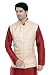 JBN Creation Beige Matka Silk Modi/Nehru Jacket RS.649.00