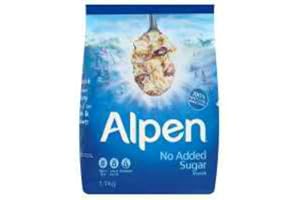 Alpen Müsli inget tillsatt socker 1,1 kg (grossist livsmedelsvara)