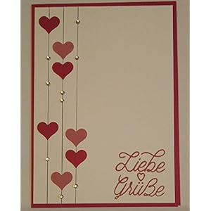 Grußkarte Herzen (Stampin up)