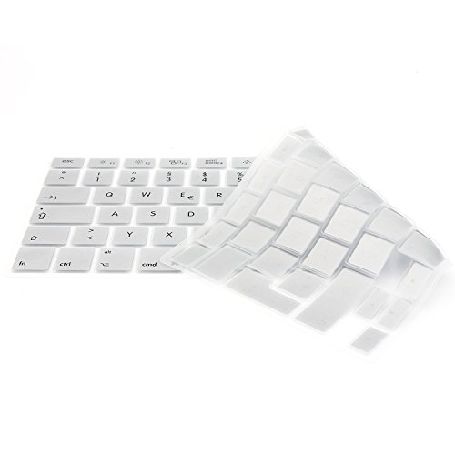 iProtect Tastaturschutz QWERTZ aus rutschfestem Silikon für Apple Macbook 12 Zoll in Silber - 4