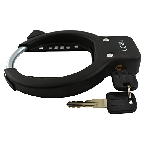 nean Fahrrad-Rahmen-Ring-Schloss, Ketten-Schloss, inkl. Einsteckkette und Anbausatz, schwarz, 5, 5 x 900 mm