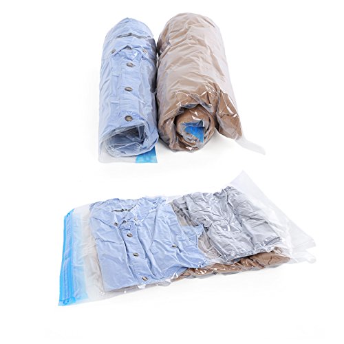 Songmics 6-teiliges Set 60 x 40 cm Komprimierungssystem zum Rollen Aufbewahrungsbeutel Haushaltshelfer RVM06R - 7