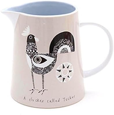 Jane Ormes Chicken 750ML JUG, Ceramic, Multi-Colour, 9x11x14 cm