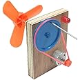 ERH India DC Generator Dynamo Wind Mill Science Project Working Model Educational DIY Kit Windmill for School Kids, Science Experiments