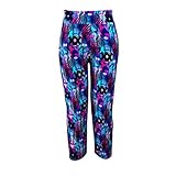 Fenical Women Sports Yoga Pants High Waist Leggings Digital Painting Elastic Tight Fitness Gym Sports Yoga Cropped Trousers Tights Size XL