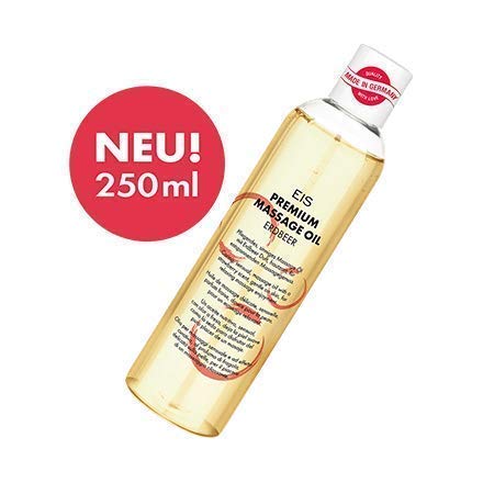 Huile de massage Premium de EIS | Massage érotique | Arôme fraise | 250 ml