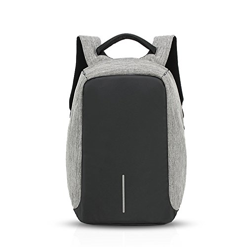 FANDARE 2018 Anti Diebstahl Rucksack 14 Zoll Laptoprucks  cke Fahrradrucks  cke Schulrucksack Daypack Arbeit Reisen Studenten USB Port Polyester Grau