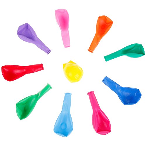 Lictin 100 Luftballon und 1 Ballonpumpe, Ballon und Luftpumpe, Ballonpumpe, Luftballon, Partyballon, Farbige Ballons, Bunte Ballons für Geburtstagsfeiern, Party, Hochzeitsfeiern - 2